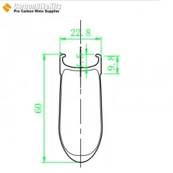 700C 60x23mm Clincher Alloy Brake Surface Carbon Road Bike Rim 700C 60x23mm Clincher Alloy Brake Surface Carbon Road Bike Rim